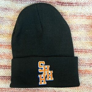 Brand New SHHH embroidered logo black winter beanie cat unisex adult one size